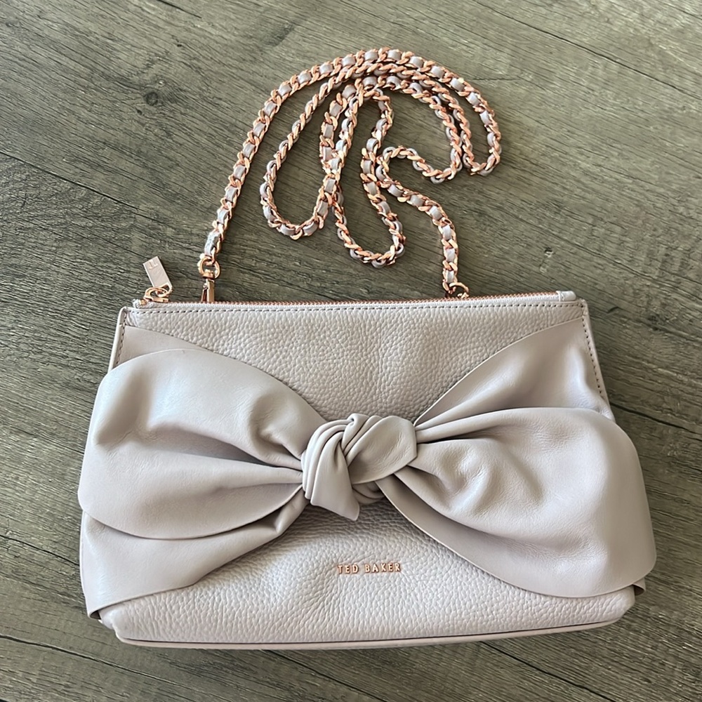 Ted Baker Dusty Pink KNOT Front Chained Body cross Bag